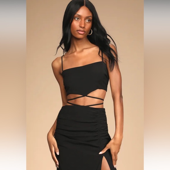 Lulu’s black 2 piece skirt set - size M - Picture 4 of 6